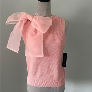 Laundry by Shelli Segal Sleeveless Knit top with Oversized Bow M